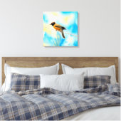 Ein einsamer bunter Vogel Leinwanddruck (Insitu (Schlafzimmer))