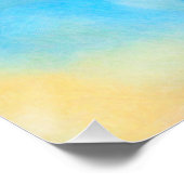 Ein einsamer bunter Vogel Poster (Ecke)