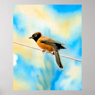Ein einsamer bunter Vogel Poster