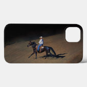 Ein einsamer Cowboy und seine Pferdekunst auf Hüll Case-Mate iPhone Hülle (Rückseite (Horizontal))