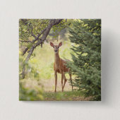 Ein einsamer Hirsch Button (Vorderseite)