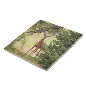 Ein einsamer Hirsch Fliese (Seite)