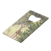 Ein einsamer Hirsch Geldbeutel Flaschenöffner (Vorderseite Schrägansicht)