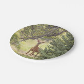 Ein einsamer Hirsch Pappteller (Schrägansicht)