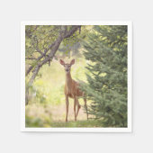 Ein einsamer Hirsch Serviette (Vorderseite)