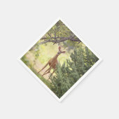 Ein einsamer Hirsch Serviette (Ecke)