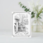 Ein einsamer Junge Postkarte (Stehend Vorderseite)