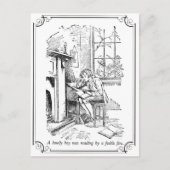 Ein einsamer Junge Postkarte (Vorderseite)