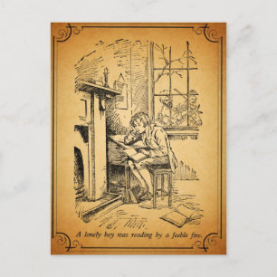 Ein einsamer Junge Postkarte