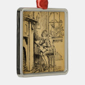Ein einsamer Junge Silbernes Ornament (Rechts)