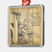Ein einsamer Junge Silbernes Ornament (Links)