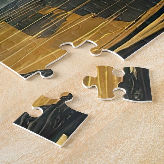 Ein einsamer Mann in einer surrealen Landschaft Puzzle (Seite)