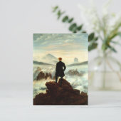 Ein einsamer Wanderer über den Wolken Postkarte (Stehend Vorderseite)