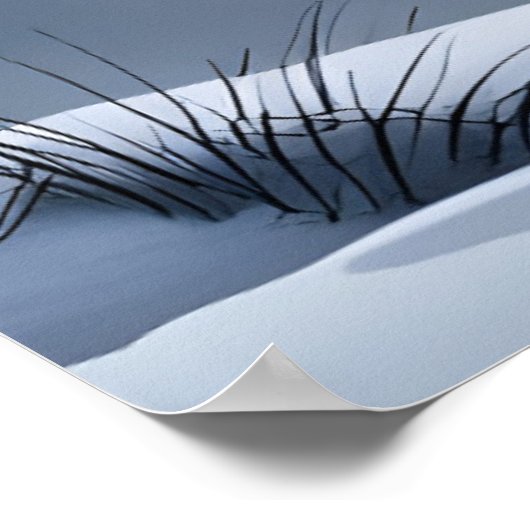 Ein einsamer Wolf auf der Jagd Poster (Ecke)