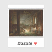 Ein Einsiedler in den Ruinen eines römischen Tempe Aufkleber (Blatt)