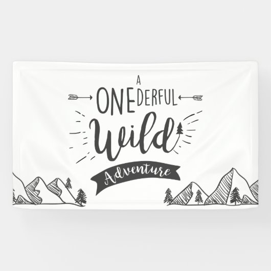Ein eintöniger Wilder Adventure Birthday Banner Bo (Horizontal)