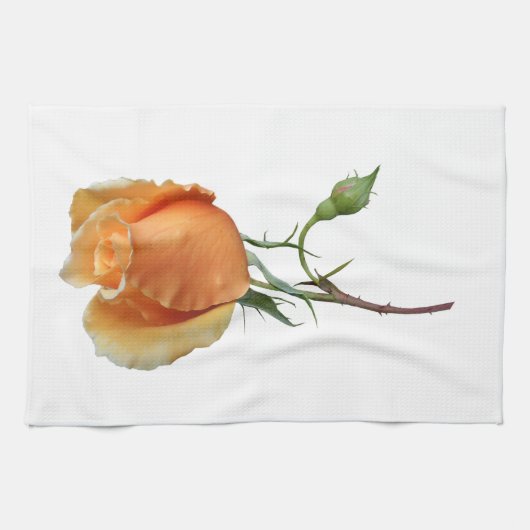 Ein einzelner Rosenschnitt Geschirrtuch (Horizontal)