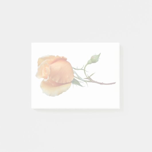 Ein einzelner Rosenschnitt Post-it Klebezettel (Vorderseite)