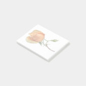 Ein einzelner Rosenschnitt Post-it Klebezettel (angewinkelt)