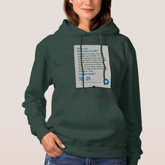 Ein einzigartiger Brief Hoodie (Vorderseite)