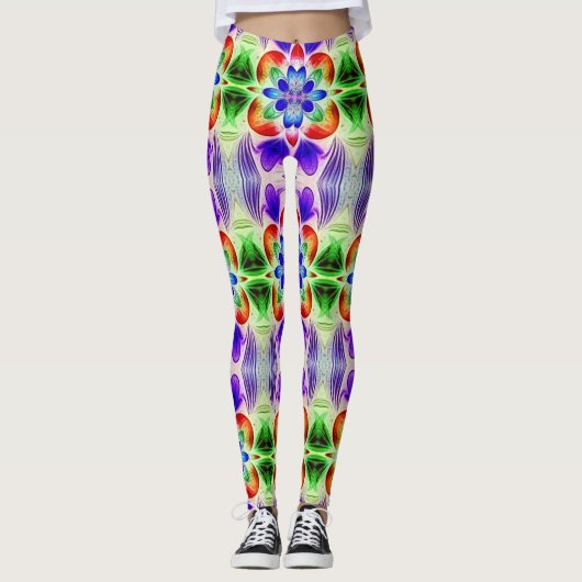 Ein einzigartiger niedlicher Multicolor "Ratti_Cre Leggings (Vorderseite)