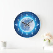 Ein einzigartiger und großer Mond im Weltraum - Ma Große Wanduhr (Zuhause)