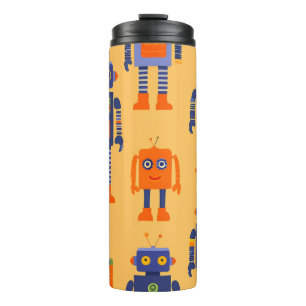 ein einzigartiger und lustiger Roboter. Thermosbecher