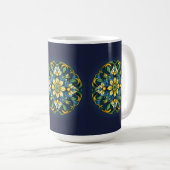 💚 💙 💛 Ein einzigartiges Azulejo Elegante: Mitte Kaffeetasse (VorderseiteRechts)