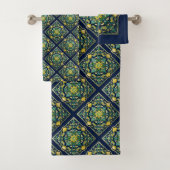 💛 💚 💙 ein einzigartiges Azulejo Masterpiece Badhandtuch Set (Insitu)