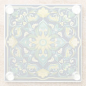 💛 💚 💙 ein einzigartiges Azulejo Masterpiece Glasuntersetzer (Rückseite)