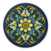 💛 💚 💙 ein einzigartiges Azulejo Masterpiece Keramikknauf (Vorderseite)