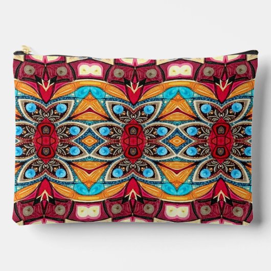 Ein einzigartiges farbenfrohes, trendiges Design Zubehörtasche (Vorderseite)