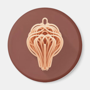 Ein einzigartiges Muster von Spaghetti Noodles Magnet