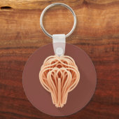 Ein einzigartiges Muster von Spaghetti Noodles Schlüsselanhänger (Vorderseite)