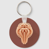 Ein einzigartiges Muster von Spaghetti Noodles Schlüsselanhänger (Rückseite)