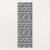 Ein einzigartiges silbergraues Prägemuster-Design Yogamatte (Rückseite)