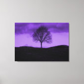 Ein einziger Pop Baum Kunst, Lila Landschaft Leinw Leinwanddruck (Vorderseite)
