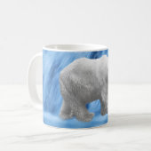 Ein Eisbär am gefrorenen Wasserfall Kaffeetasse (Vorderseite Links)