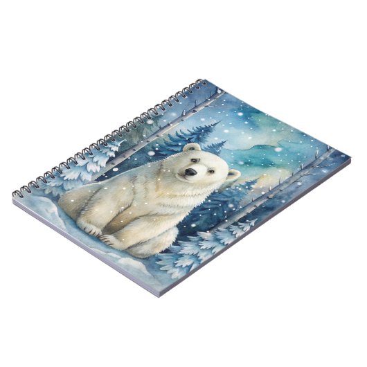 Ein Eisbär im Winter Notizblock (Linke Seite)