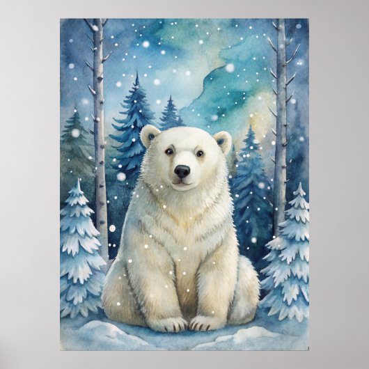 Ein Eisbär im Winter Poster (Vorne)