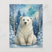 Ein Eisbär im Winter Postkarte (Vorderseite)
