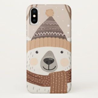 Ein Eisbär in einem Strickhut Case-Mate iPhone Hülle