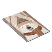 Ein Eisbär in einem Strickhut. Notizblock (Rechte Seite)
