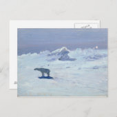 Ein Eisbär jagen in der Nacht von Monlit, 1899 Postkarte (Vorne/Hinten)