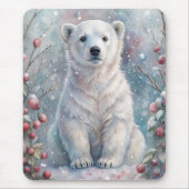 Ein Eisbären im Winter Mousepad (Vorne)