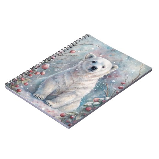 Ein Eisbären im Winter Notizblock (Linke Seite)