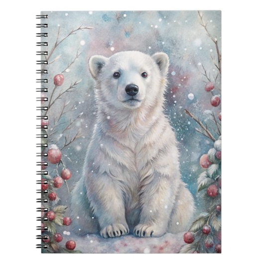 Ein Eisbären im Winter Notizblock (Vorderseite)