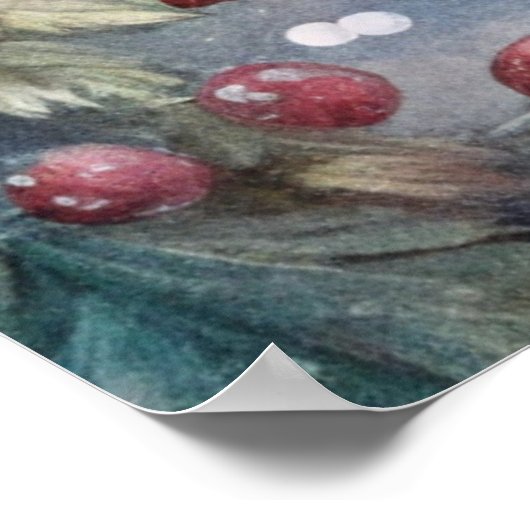 Ein Eisbären im Winter Poster (Ecke)