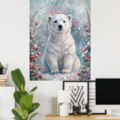 Ein Eisbären im Winter Poster (Heimbüro)