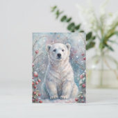 Ein Eisbären im Winter Postkarte (Stehend Vorderseite)
